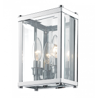 Kinkiet New York - W02912CH COSMO Light kształtem przypomina latarnię wykonana w stylu nowojorskim