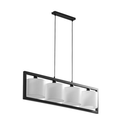 Lampa wisząca TESSA 495 Zuma Line czarna ramka białe abażury