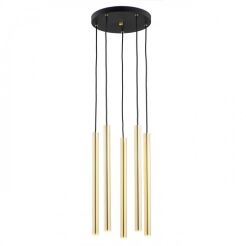Lampa wisząca SICILIA 2109 Argon 5 tub LED złota mosiądz