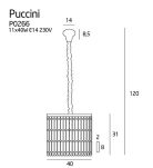 Lampa wisząca PUCCINI P0266 MAXlight Zachwycająca UROKLIWA przyciągająca wzrok  - 2