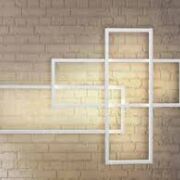 Lampa kinkiet QUADRATUS WALL AZ2993 nowoczesny styl kolor biały aluminiowa 3 ledowe prostokąty ścienna
