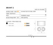 Lampa sufitowa techniczna Plafon Brant 2 AZ2821 AZzardo podwójna oprawa w kolorze czarnym zaokrąglona - 2