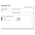 Słupek ogrodowy SORANO 700 IP54 Azzardo AZ4359 szare 70 cm E27 - 2