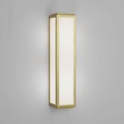 Kinkiet LAMPA łazienkowa ścienna MASHIKO 360 CLASSIC Astro  7801 złoty mat biały klosz prostokąt 1121037