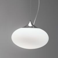 Lampa wisząca Zeppo Pendant 300- Astro 1176002 0965 kula polerowany chrom mleczny opalizujący dyfuzor ze szkła 