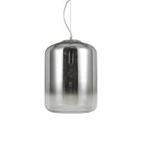Lampa wisząca KEN SP1 Ideal Lux  112107  jest z metalu i szkła, w kolorze chromu kształt tuby