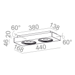 Oprawa sufitowa SLEEK distance 111x2 QRLED  AQForm - 2