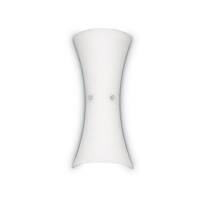 Kinkiet Elica AP2 Ideal Lux  017617 Klosz lampy jest kształcie przypominającym klepsydrę wykonany są dmuchanego matowego szkła