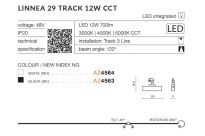 Moduł świetlny reflektor do szyny 3F LINNEA 29 TRACK LINE 12W CCT AZ4564 AZZARDO ściemnialny  - 3