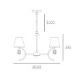 LAMPA WISZĄCA LIVERPOOL EFEKTOWNA CHROMOWY KORPUS MATERIAŁOWE ABAŻURY KRYSZTAŁOWY AKCENT COSMO LIGHT P05100CH  - 3