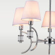LAMPA WISZĄCA LIVERPOOL EFEKTOWNA CHROMOWY KORPUS MATERIAŁOWE ABAŻURY KRYSZTAŁOWY AKCENT COSMO LIGHT P05100CH  - 2
