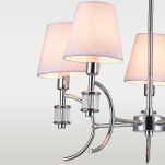 LAMPA WISZĄCA LIVERPOOL EFEKTOWNA CHROMOWY KORPUS MATERIAŁOWE ABAŻURY KRYSZTAŁOWY AKCENT COSMO LIGHT P05100CH  - 2
