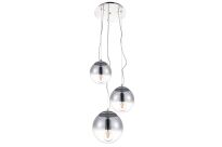 Lampa wisząca IRIS 3 AZ3104 nowoczesna elegancka 3 szklane klosze kolor chrome okrągła podsufitka - 2
