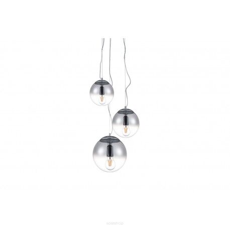 Lampa wisząca IRIS 3 AZ3104 nowoczesna elegancka 3 szklane klosze kolor chrome okrągła podsufitka