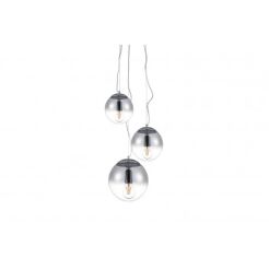 Lampa wisząca IRIS 3 AZ3104 nowoczesna elegancka 3 szklane klosze kolor chrome okrągła podsufitka