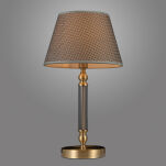 Lampa stołowa ZANOBI TB-43272-1 Italux Klasyczny abażur  SZARY / ANTYCZNY BRĄZ 48 cm - 2