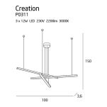 Lampa wisząca TRIO III P0311 MAXlight Oryginalna kompozycja 3 listwy LED przyciągająca wzrok - 5