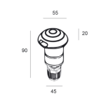 Lampa zewnętrzna LIVIA 007/2 ELKIM Świeci GÓRA-DÓŁ IP65 Nowoczesna okrągła LED 3000K/4000K - 3