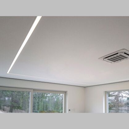 Lampa liniowa wpuszczana elkim lupinus wpust 120 techniczna różne długości kolor biały lub czarny led