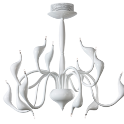 Lampa wisząca Snake white AZzardo AZ0045  kształtem przypomina węże ma kolor biały