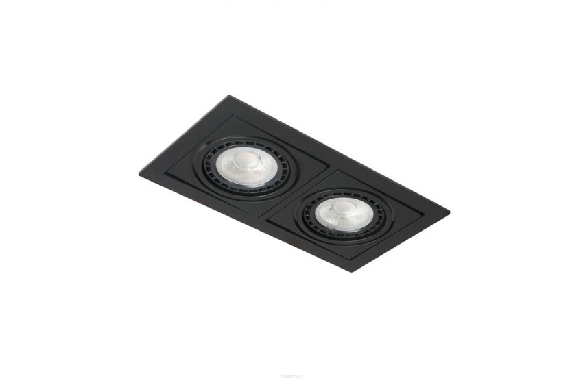 Lampa sufitowa wpustowa VERDI 2 AZ3529  AZzardo 2 źródła światła czarna nowoczesna