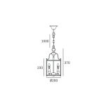 Lampa wisząca New York P03875AU COSMO Light kształtem przypomina latarnię wykonana w stylu nowojorskim - 4