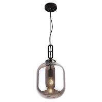 Lampa wisząca P0298 HONEY SMOKY z metalu i szklanego klosza o czarnym zabarwieniu 