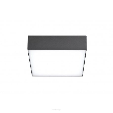 Plafon zewnętrzny łazienkowy CASPER SQUARE Azzardo kwadrat 20 cm szary 3000K/4000K