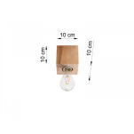 PLAFON ABEL LAMPA SUFITOWA NATURALNE DREWNO KOSTKA  MINIMALISTYCZNA W STYLU SKANDYNAWSKIM SL.0675 SOLLUX - 5