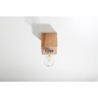 PLAFON ABEL LAMPA SUFITOWA NATURALNE DREWNO KOSTKA  MINIMALISTYCZNA W STYLU SKANDYNAWSKIM SL.0675 SOLLUX
