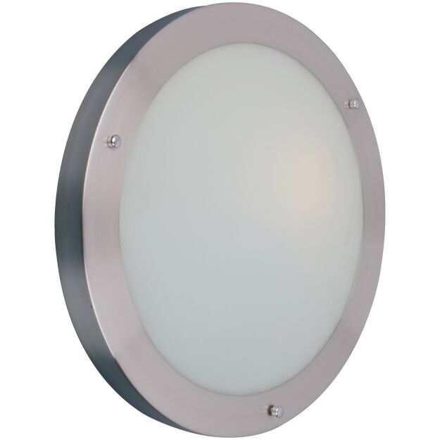 Plafon Umbra 18  AZzardo AZ1596  łazienkowy IP44 metal w kolorze srebrnym mleczne szkło