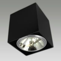 Oprawa natynkowa kwadratowa czarna  AR111  aluminiowa