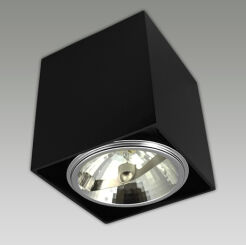 Oprawa natynkowa kwadratowa czarna  AR111  aluminiowa