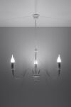Lampa Wisząca Świece Żyrandol MINERWA 3 Biały SL.0213 styl pałacowy - 2