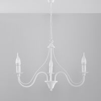 Lampa Wisząca Świece Żyrandol MINERWA 3 Biały SL.0213 styl pałacowy
