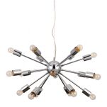 Lampa wisząca Theo Italux AD20000-18A Ma kształt rozgwiazdy 18 źródeł światła wykonano ją w stylu nowoczesnym z metalu o chromowanym wykończeniu  　 - 2