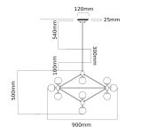 Lampa wisząca Bao Nero Claro ORLICKI DESIGN CZARNA nowoczesna - 3