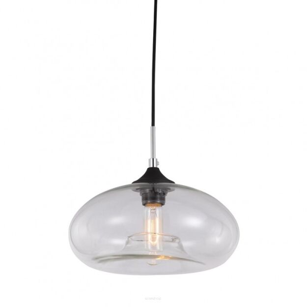 Lampa wisząca Valio MDM2093/1 B Italux nowoczesna klosz w kształcie kulistym ze szkła transparentnego