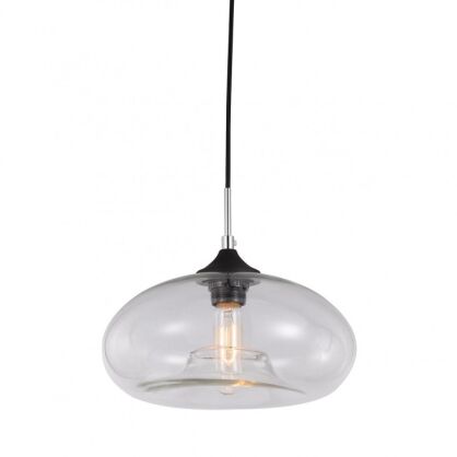 Lampa wisząca Valio MDM2093/1 B Italux nowoczesna klosz w kształcie kulistym ze szkła transparentnego