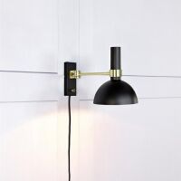Lampa ścienna kinkiet skandynawski  LARRY 1-pł 1L Czarny/Złoty Szczotkowany 106970 MArkslojd
