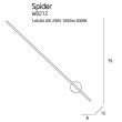 Kinkiet SPIDER W0212 MAXlight Nowoczesny podłużny LED 3000K Biała FUNKCJONALNY  - 3