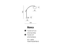 Lampa podłogowa BIANCA WHITE AZzardo TS 061121F-CH AZ0005 abażur z białej tkaniny - 4