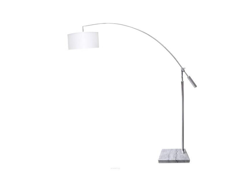 Lampa podłogowa BIANCA WHITE AZzardo TS 061121F-CH AZ0005 abażur z białej tkaniny