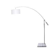 Lampa podłogowa BIANCA WHITE AZzardo TS 061121F-CH AZ0005 abażur z białej tkaniny