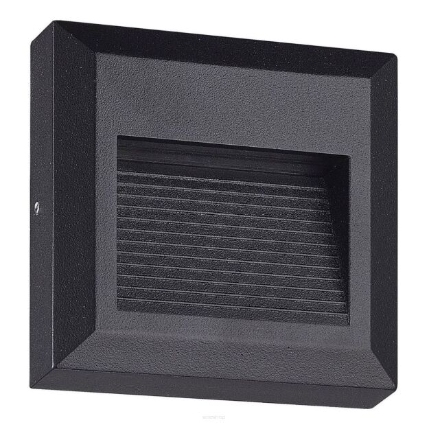 Kinkiet zewnętrzny schodowy AFI Azzardo kwadrat czarny 3000K/4000K LED