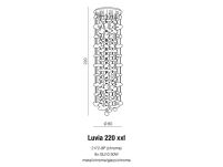 Lampa wisząca Luvia XXL AZzardo AZ1296 wykonana jest z metalu i szkła w kolorze chromu podstawa ma kształt okrągły - 3
