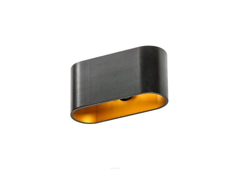 Kinkiet lampa ścienna techniczna czarno-złota Vega Azzardo GM1121 BK-GO AZ1709