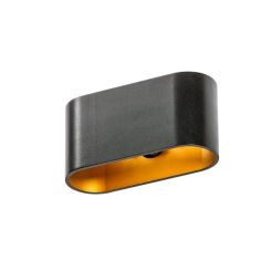 Kinkiet lampa ścienna techniczna czarno-złota Vega Azzardo GM1121 BK-GO AZ1709