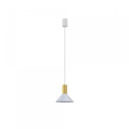 Lampa wisząca Hermanos GU10 biało/mosiężna 8040