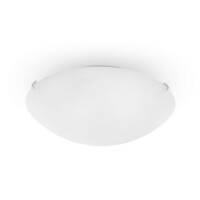 Plafon Simply PL1Ideal Lux  007960 klosz wykonany z białego matowego dmuchanego szkła okrągły